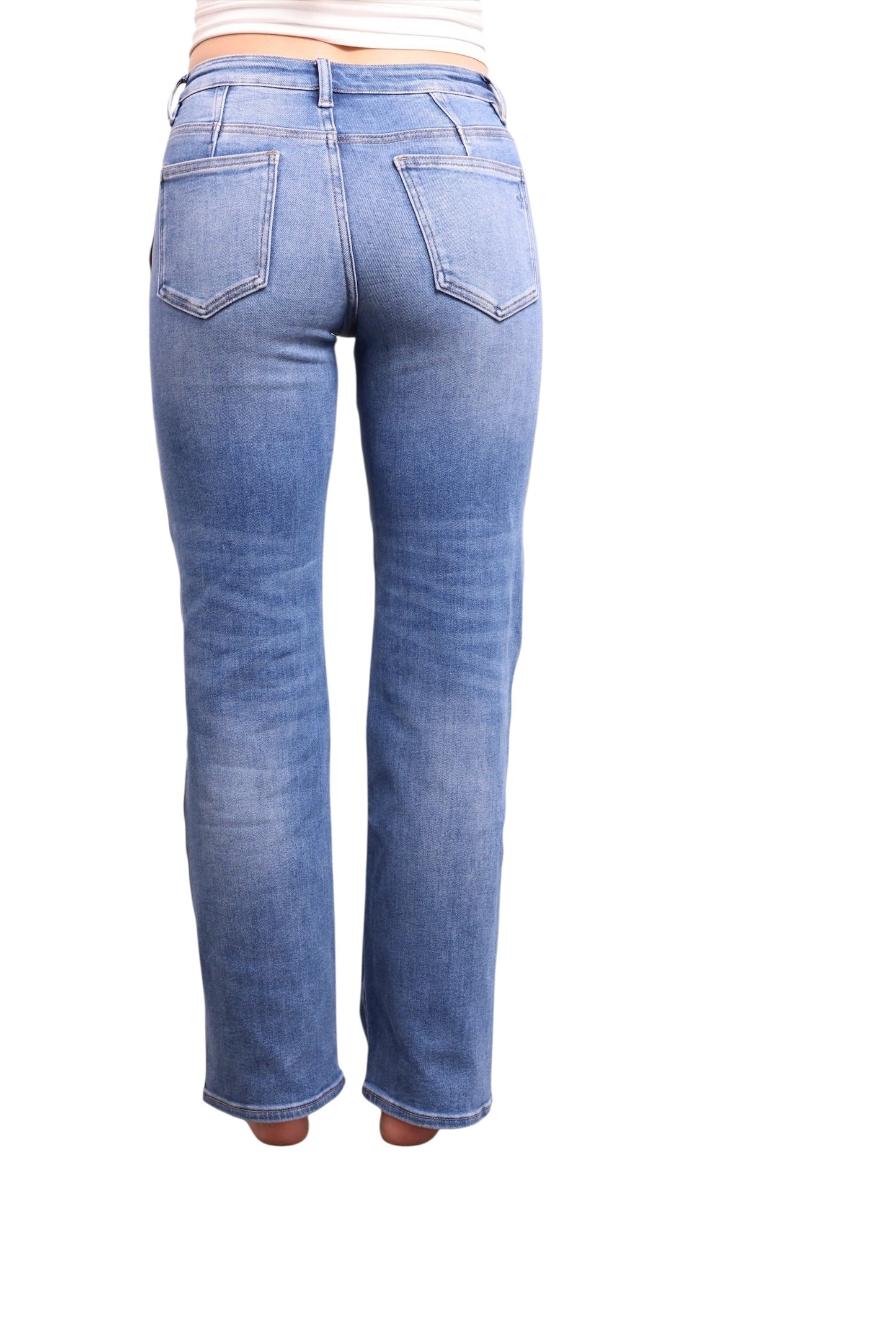 The Hattie Mid-Rise Tummy Control Relaxed Straight Leg Jeans
