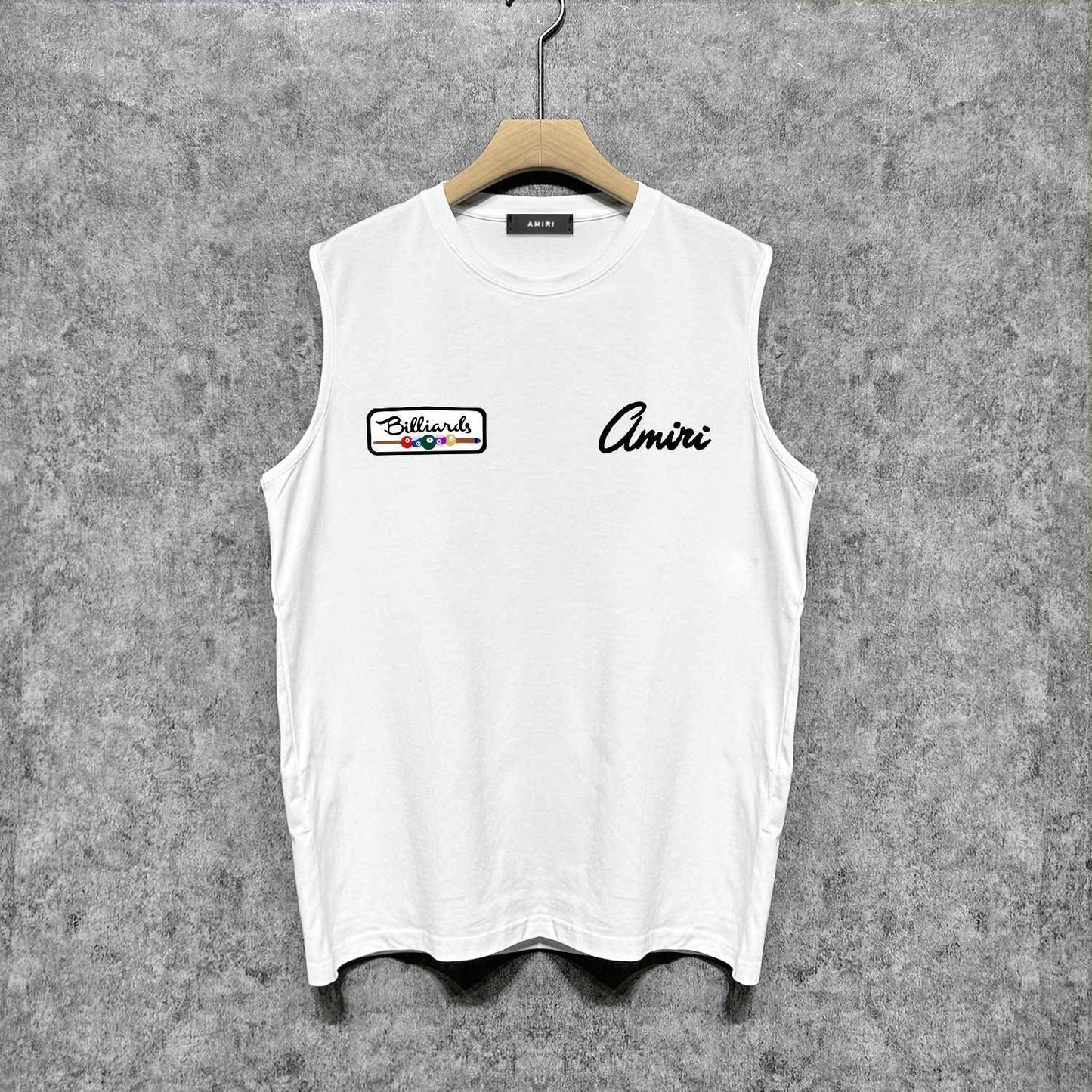 Amiri tank top billiards sketch printing