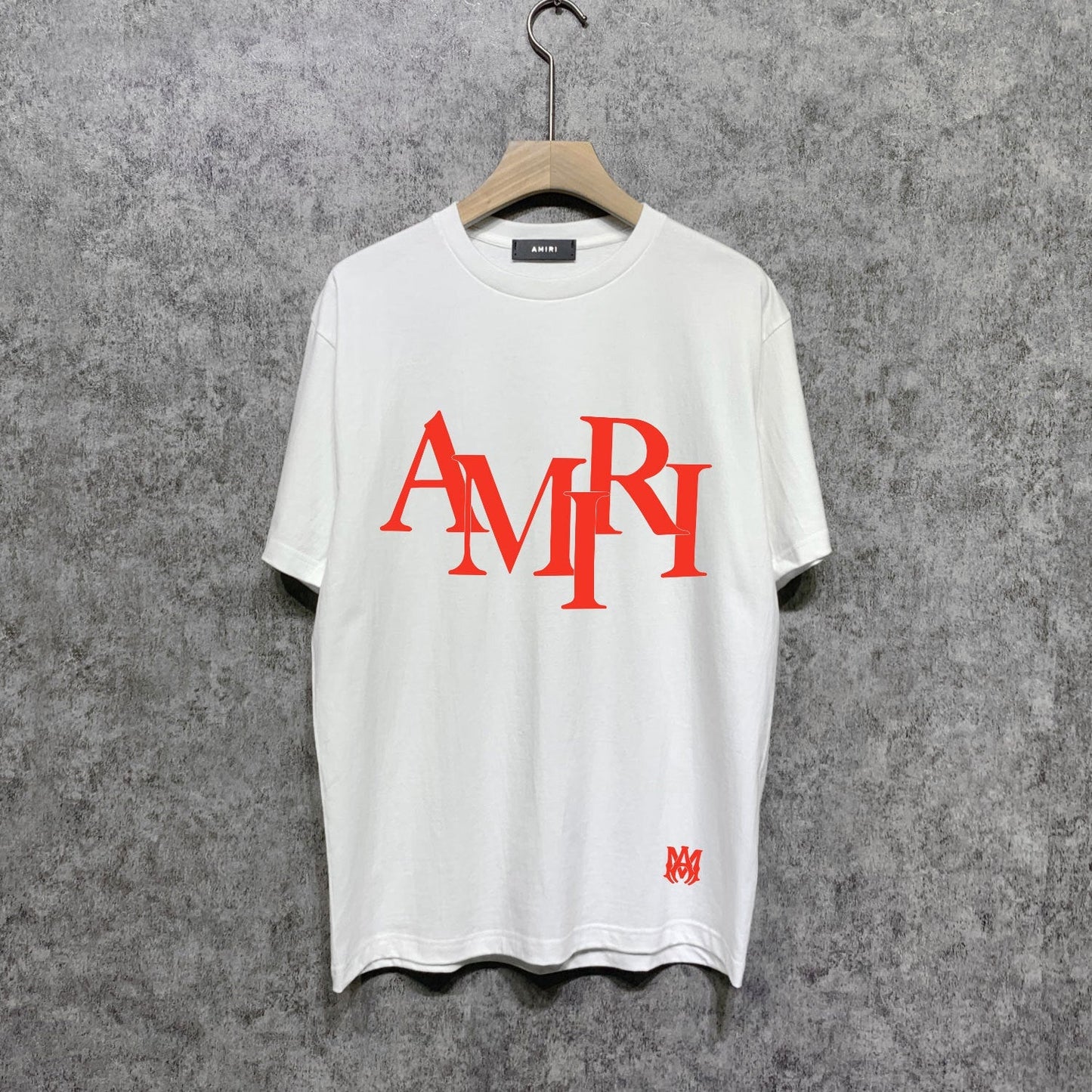 Amiri t shirts letter foam printing short sleeves