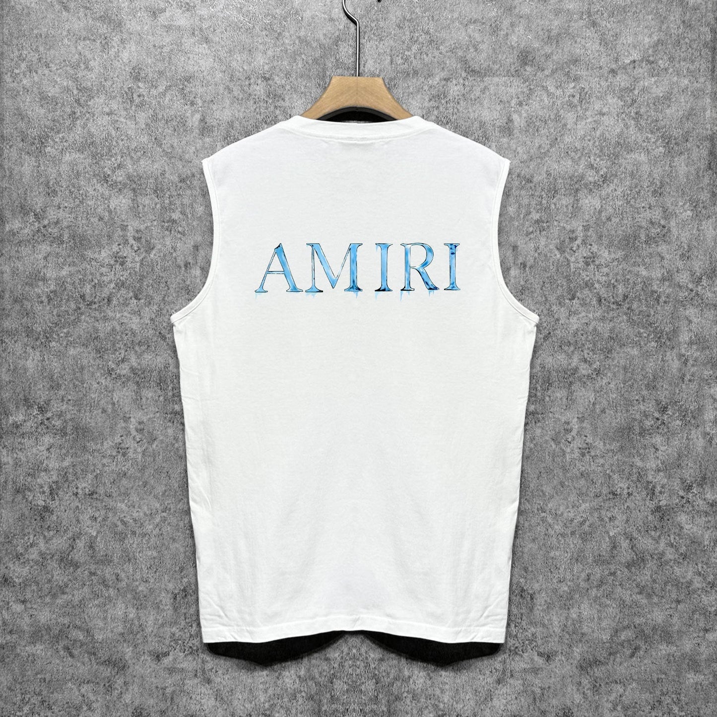 Amiri tank top splash paint simple letterprinting