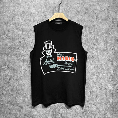Amiri tank top hat magician printing