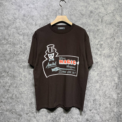 Amiri t shirts top hat magician printing short sleeve