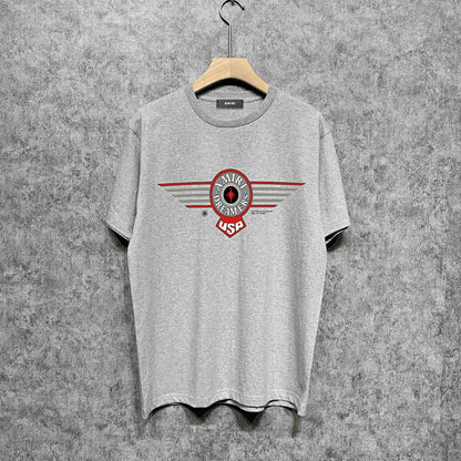 Amiri t shirts flying eagle wings chapter printing short sleeve