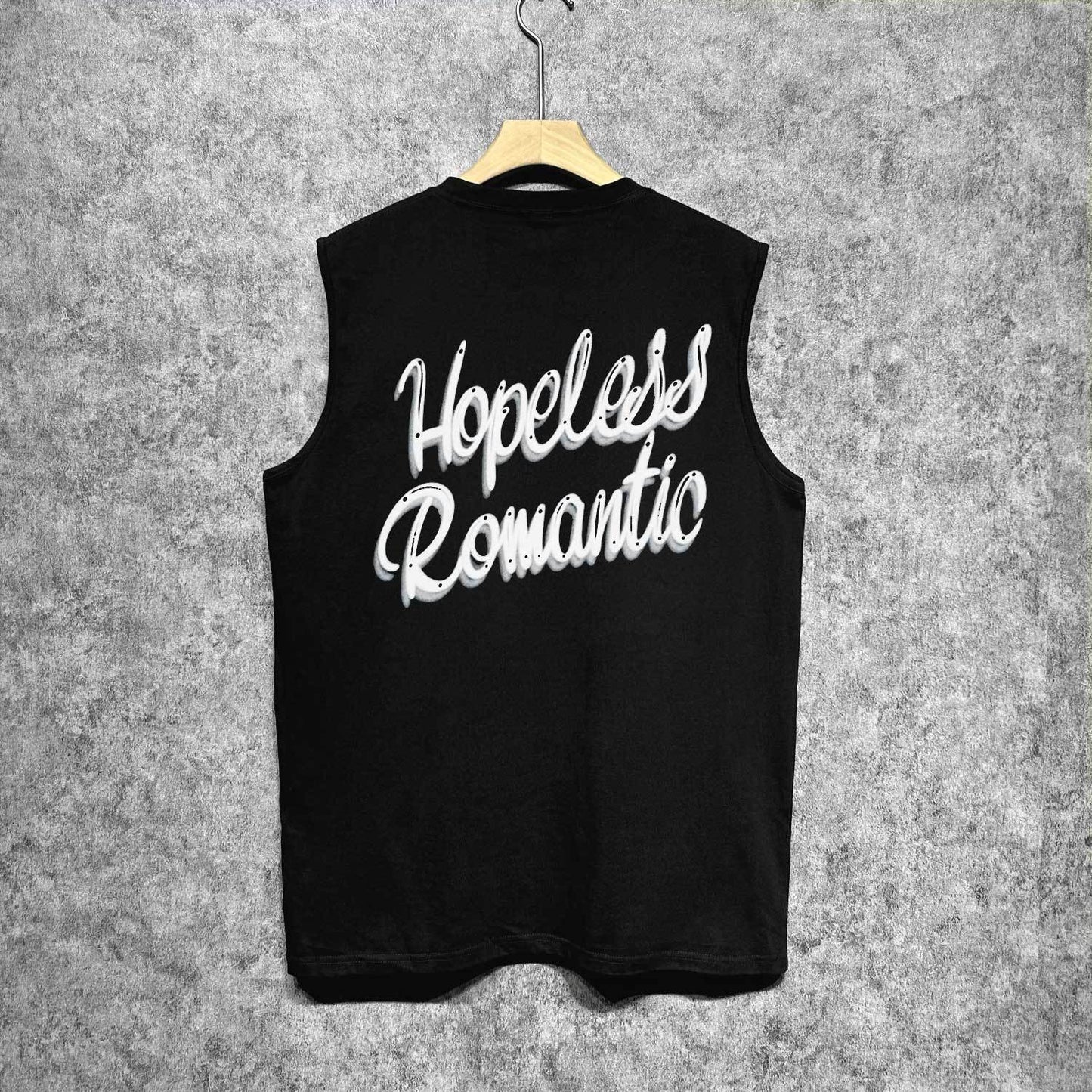 Amiri tank top heart wolf head printing