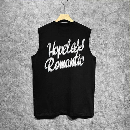 Amiri tank top heart wolf head printing