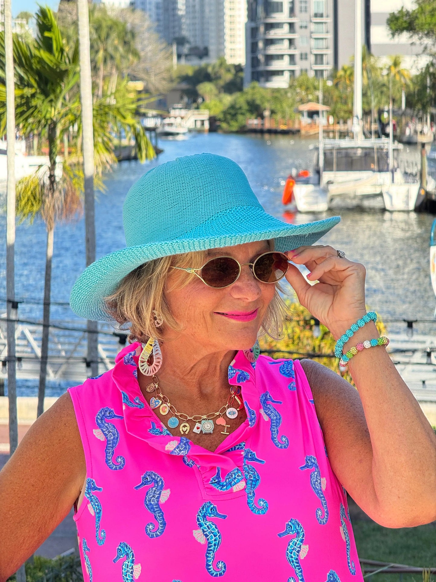 LULU B SEAHORSE BAY RUFFLE DRESS