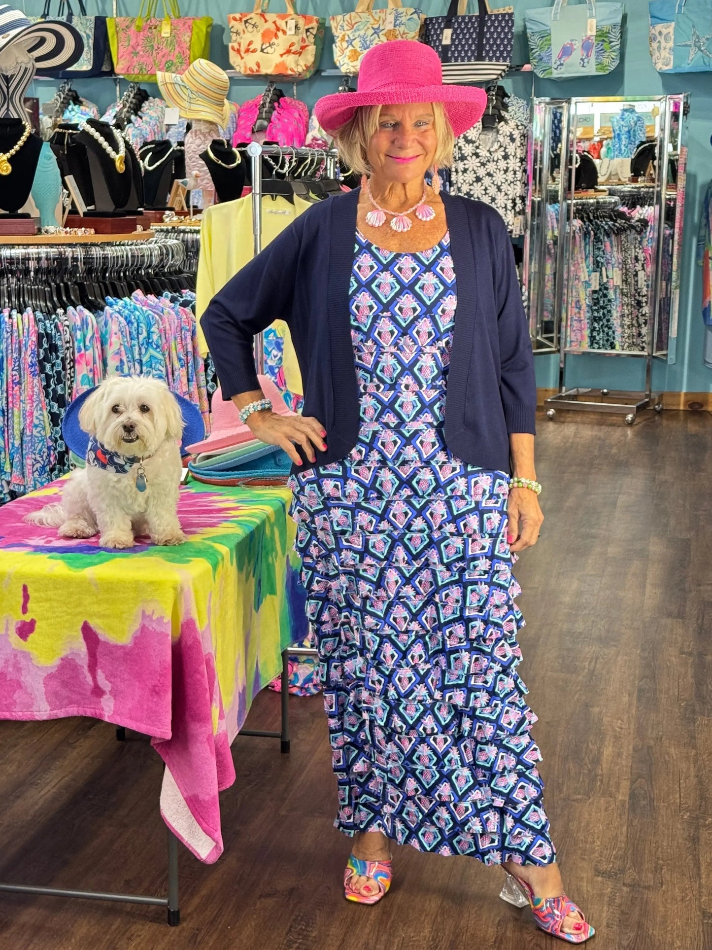 LULU-B PINEAPPLE VACATION  CHA CHA DRESS