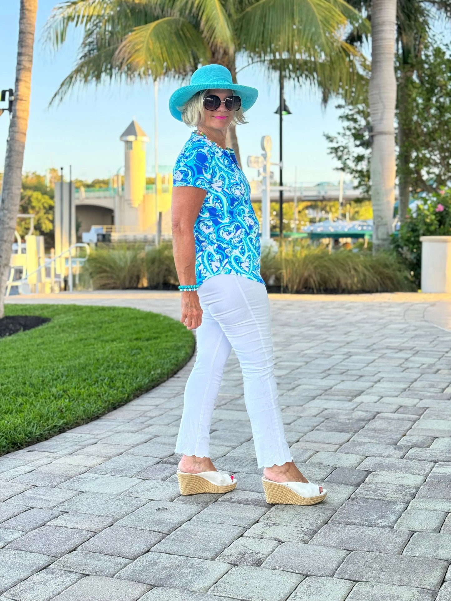 BLUE DREAMING SHORT SLEEVE TOP