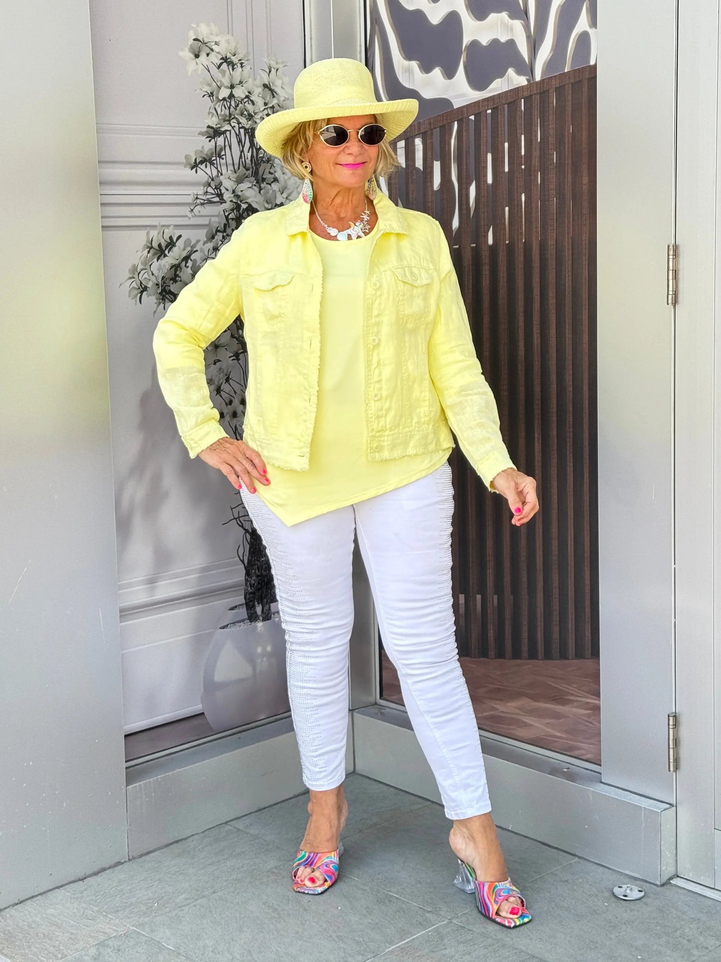 LULU-B CLEAR SUNSHINE LINEN JACKET