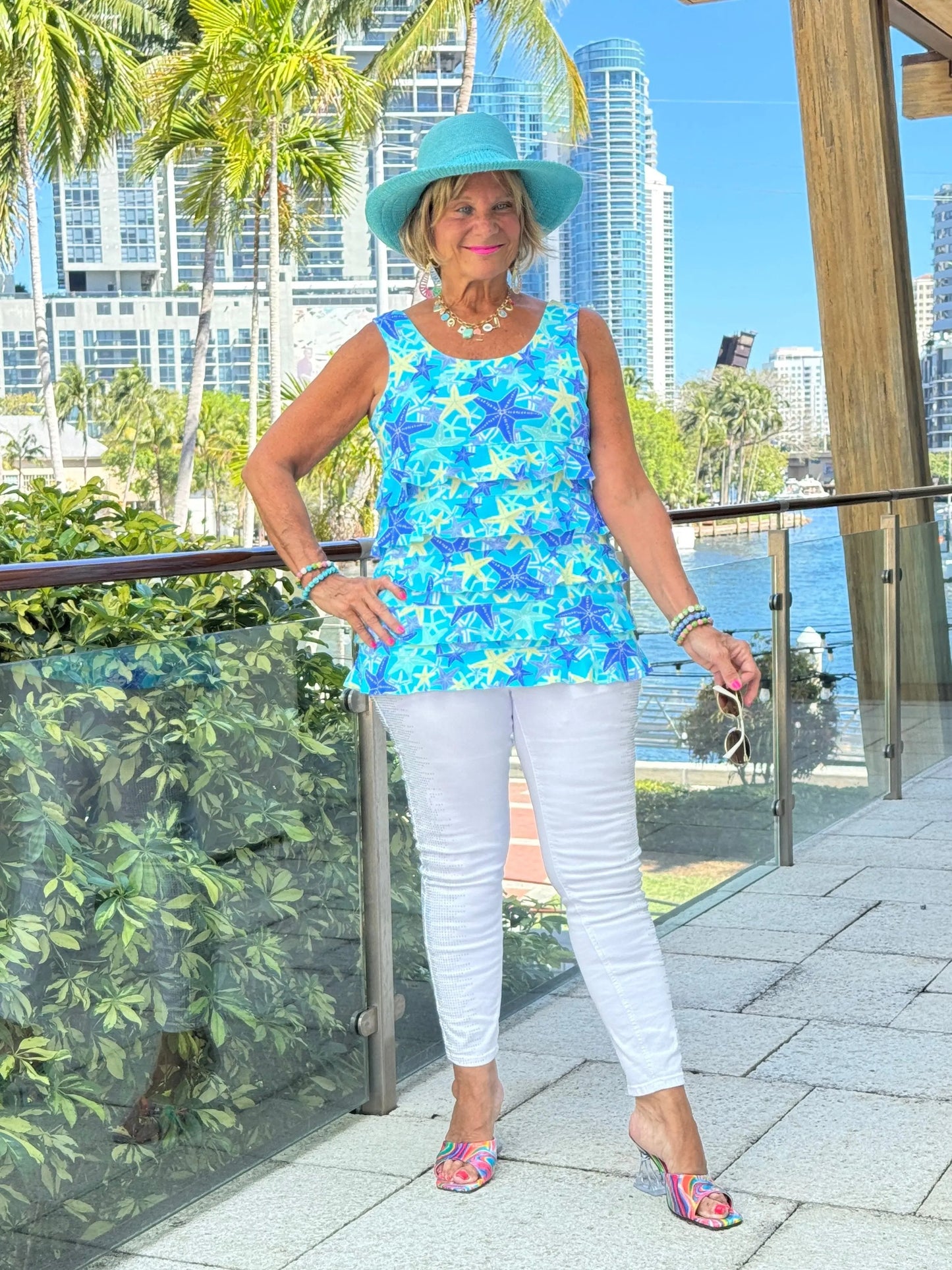 LULU B STARFISH SPLASH CHA CHA TANK