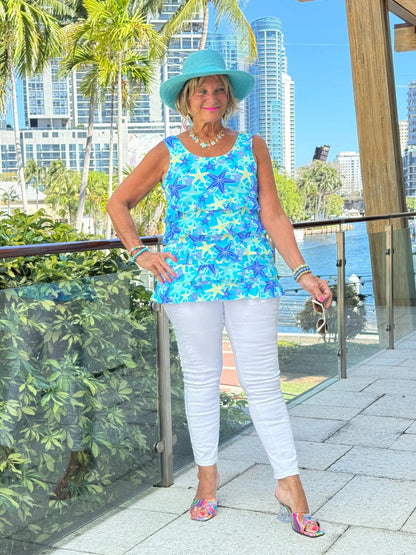 LULU B STARFISH SPLASH CHA CHA TANK