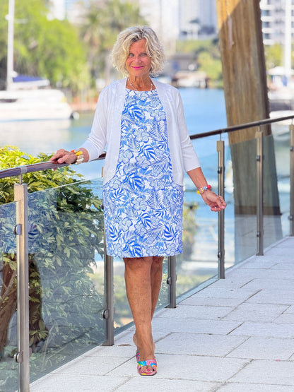 LULU B HIBISCUS COAST SHIFT DRESS