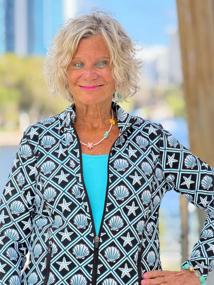 LULU B OCEAN TREASURES FULL ZIPPER