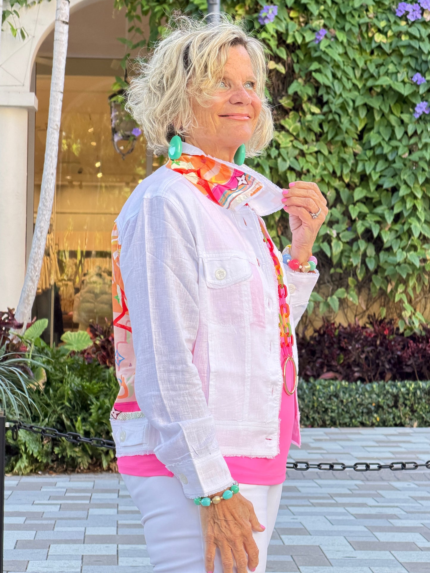LINEN PALM BEACH DESIGNER  JACKET