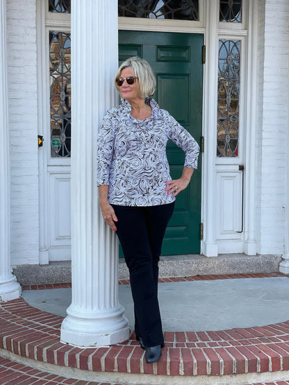 ELEGANT EXPRESSIONS RUFFLE TOP