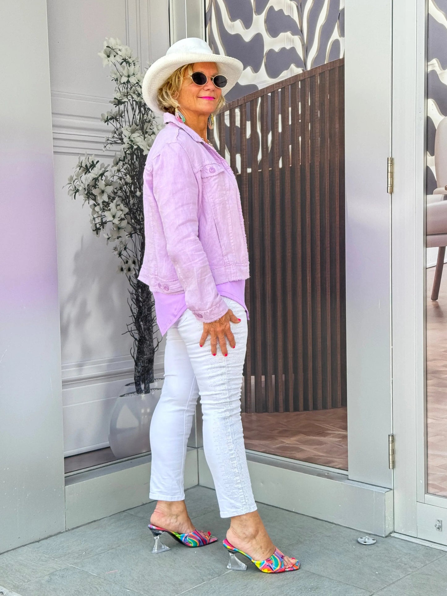 LULU B LILAC LINEN JACKET