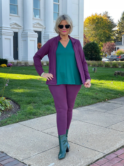 LULU-B SPANK WINE LEGGINGS