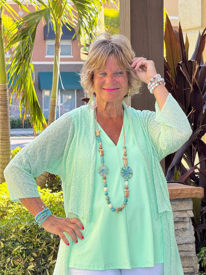 LULU-B NEW GREEEN RUFFLE WRAP