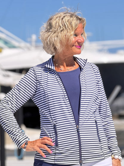 DOCKSIDE NAVY FULL ZIPPER JACKET