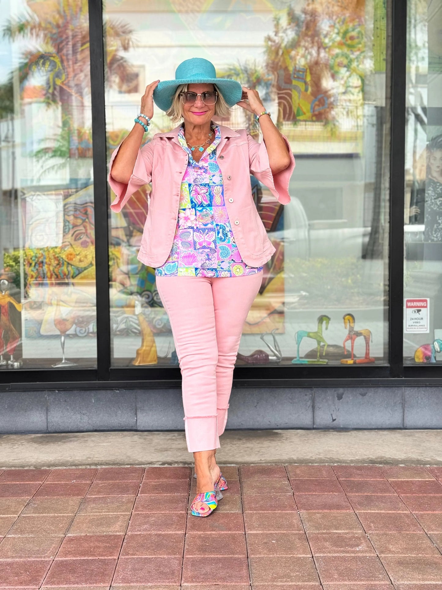 Ethyl Easy Breeze Pink Crop Pant - Gravity