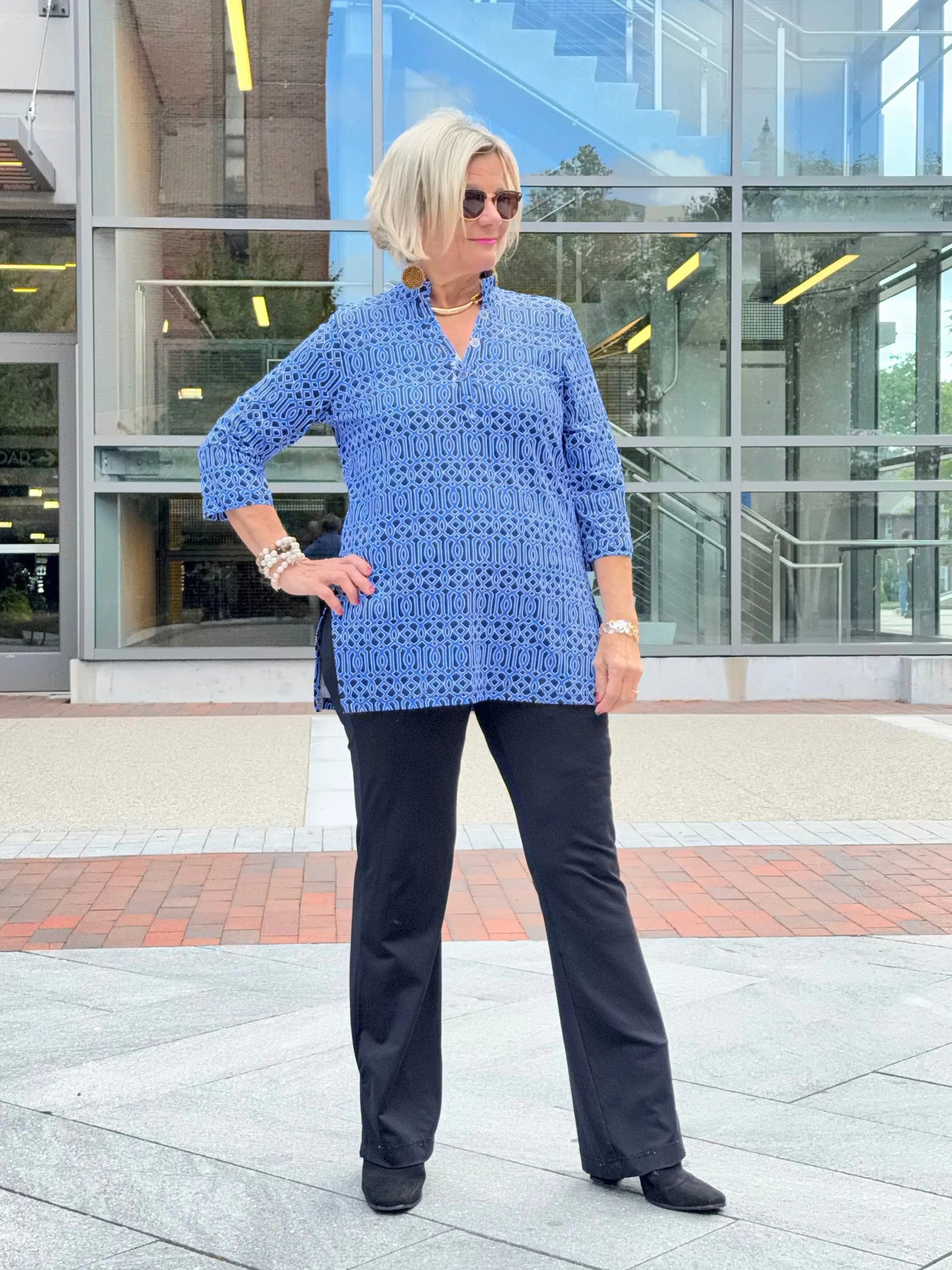LULU-B SHADES OF BLUE TUNIC