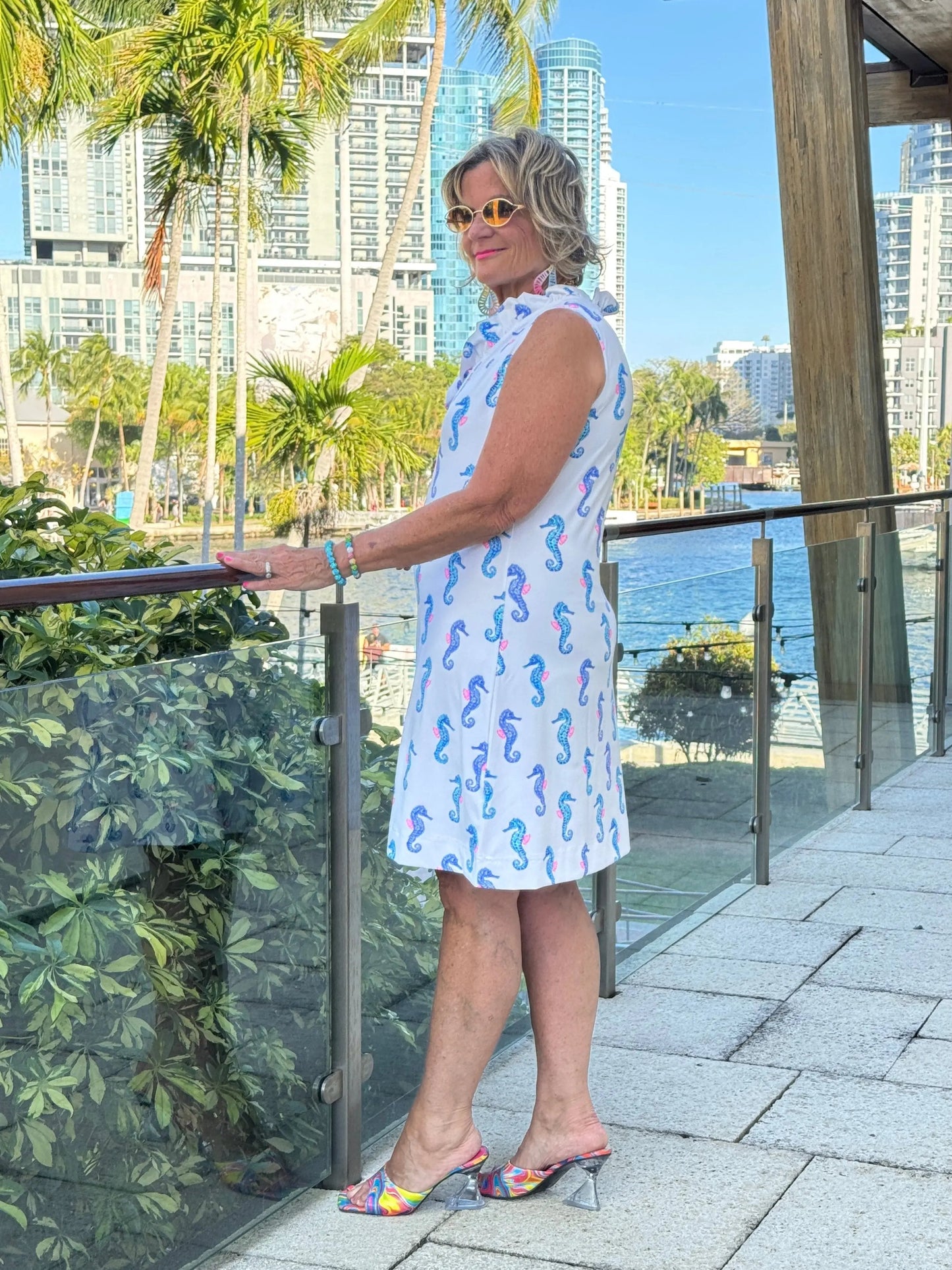 LULU B SHORELINE CHARM RUFFLE DRESS