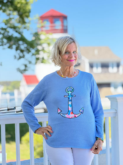BEACH CLUB PERRI CAPE COD ANCHOR SWEATER
