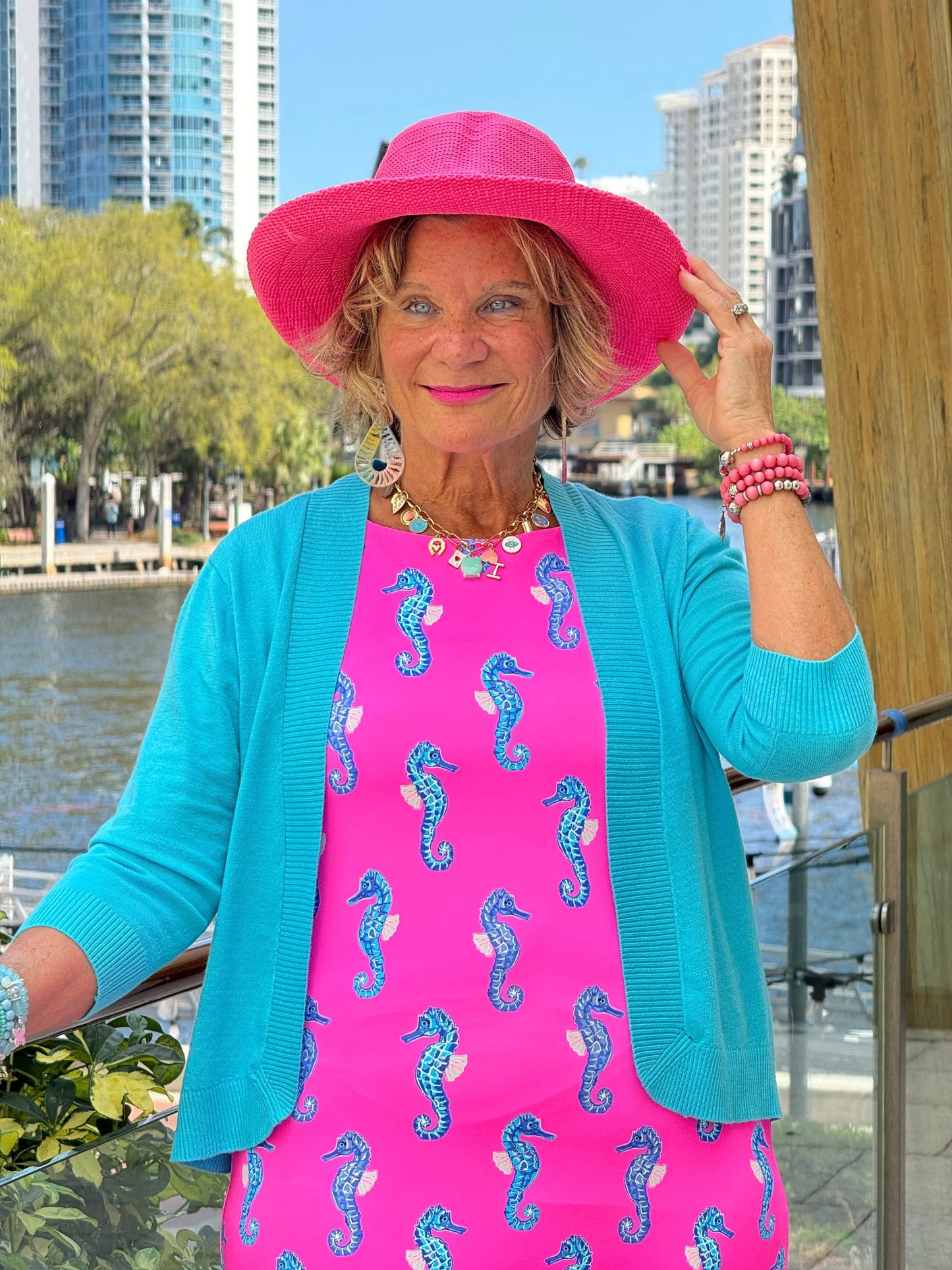 LULU B SEAHORSE BAY MIDI SHIFT MAXI DRESS