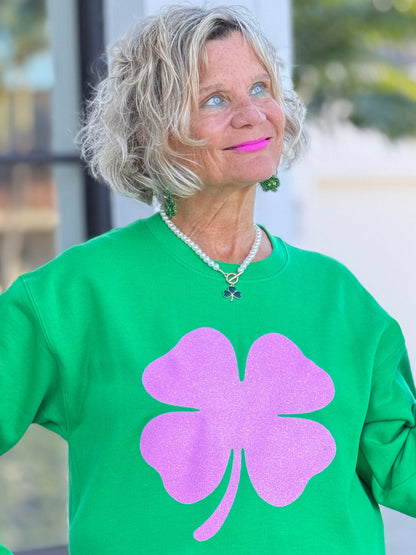 Glitter St. Pattys Day Sweatshirt - Womens St. Patricks Day