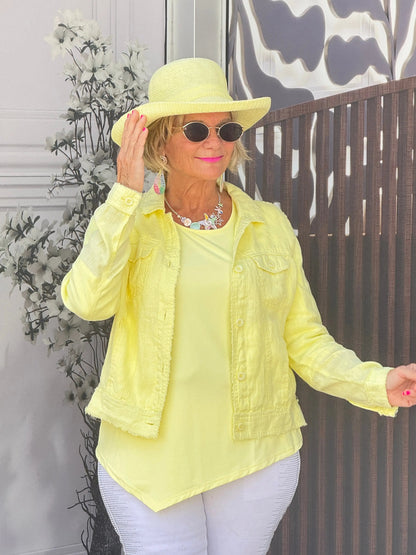 LULU-B CLEAR SUNSHINE LINEN JACKET