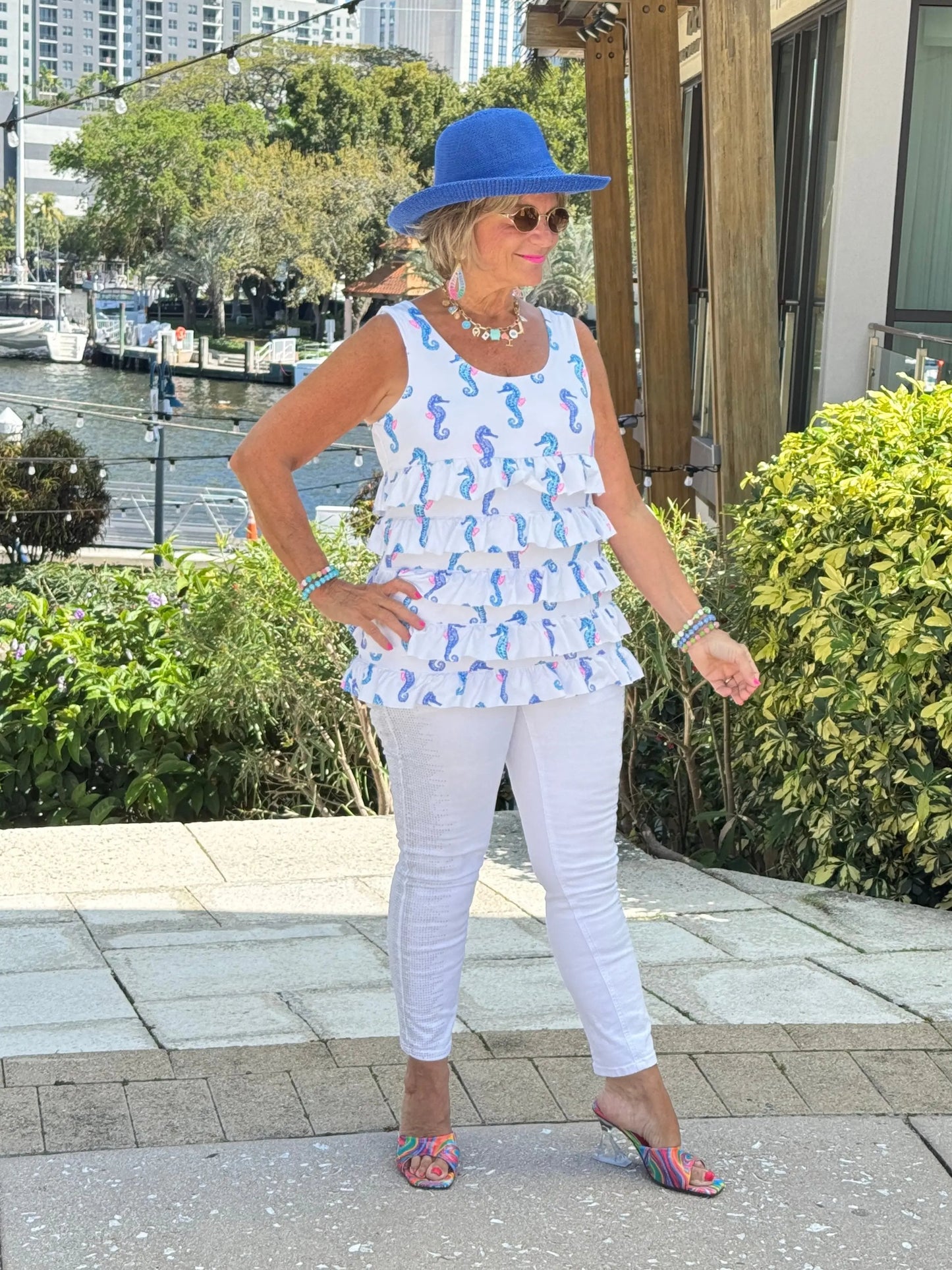 LULU B SHORELINE CHARM CHA CHA TANK