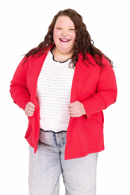 Rise to the Challenge Women's 3/4 Length Ruched Sleeve Blazer