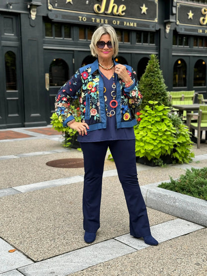 AFTERNOON AT THE GARDEN LACE NAVY JACKET