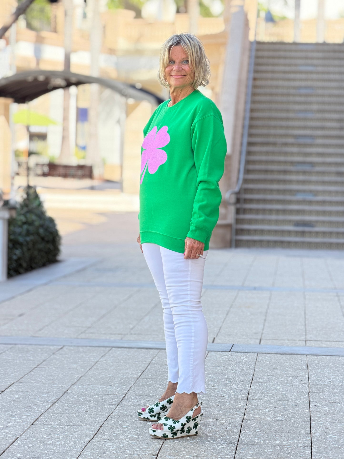 Glitter St. Pattys Day Sweatshirt - Womens St. Patricks Day