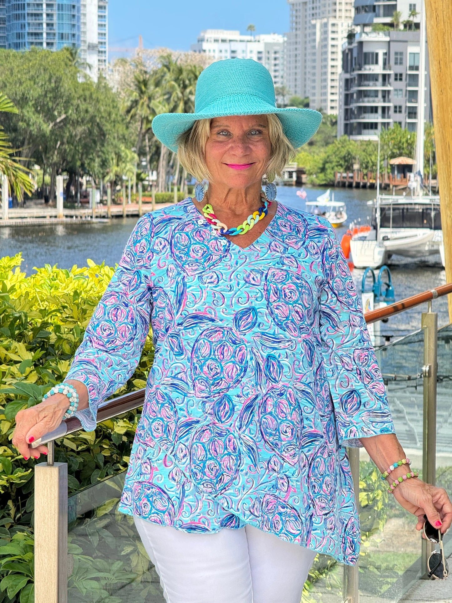 BLUE TURTLE ASYMMETRIC TOP