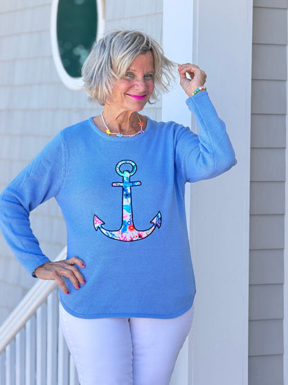 BEACH CLUB PERRI CAPE COD ANCHOR SWEATER