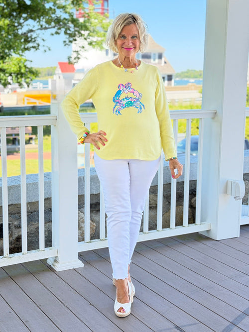 BEACH CLUB YELLOW CRAB SWEATER