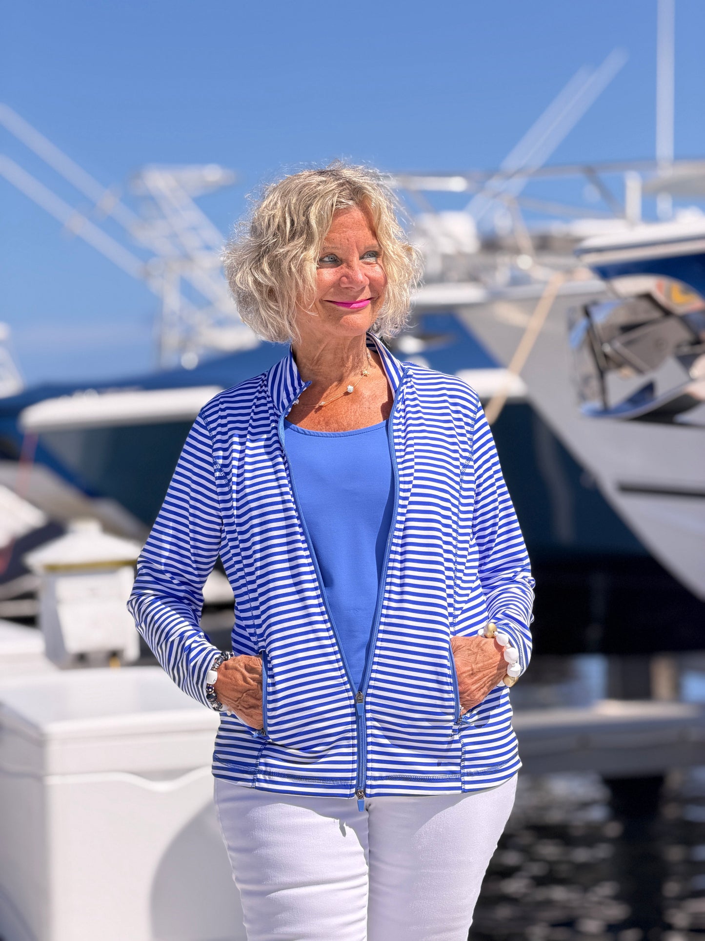 HARBOR BLUE STRIPED JACKET