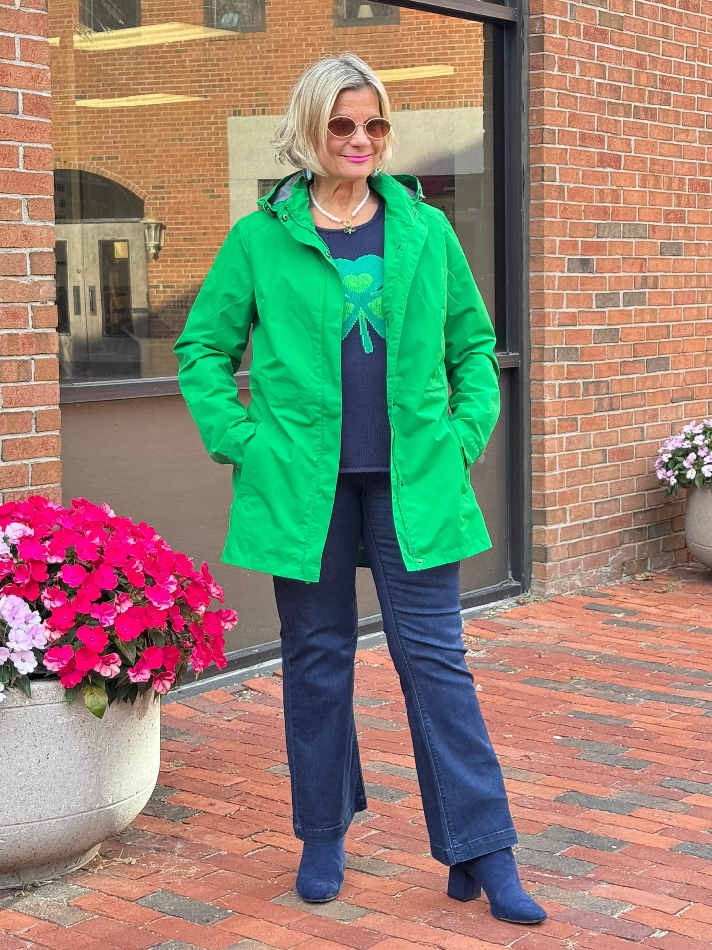 LOGAN GREEN RAINCOAT