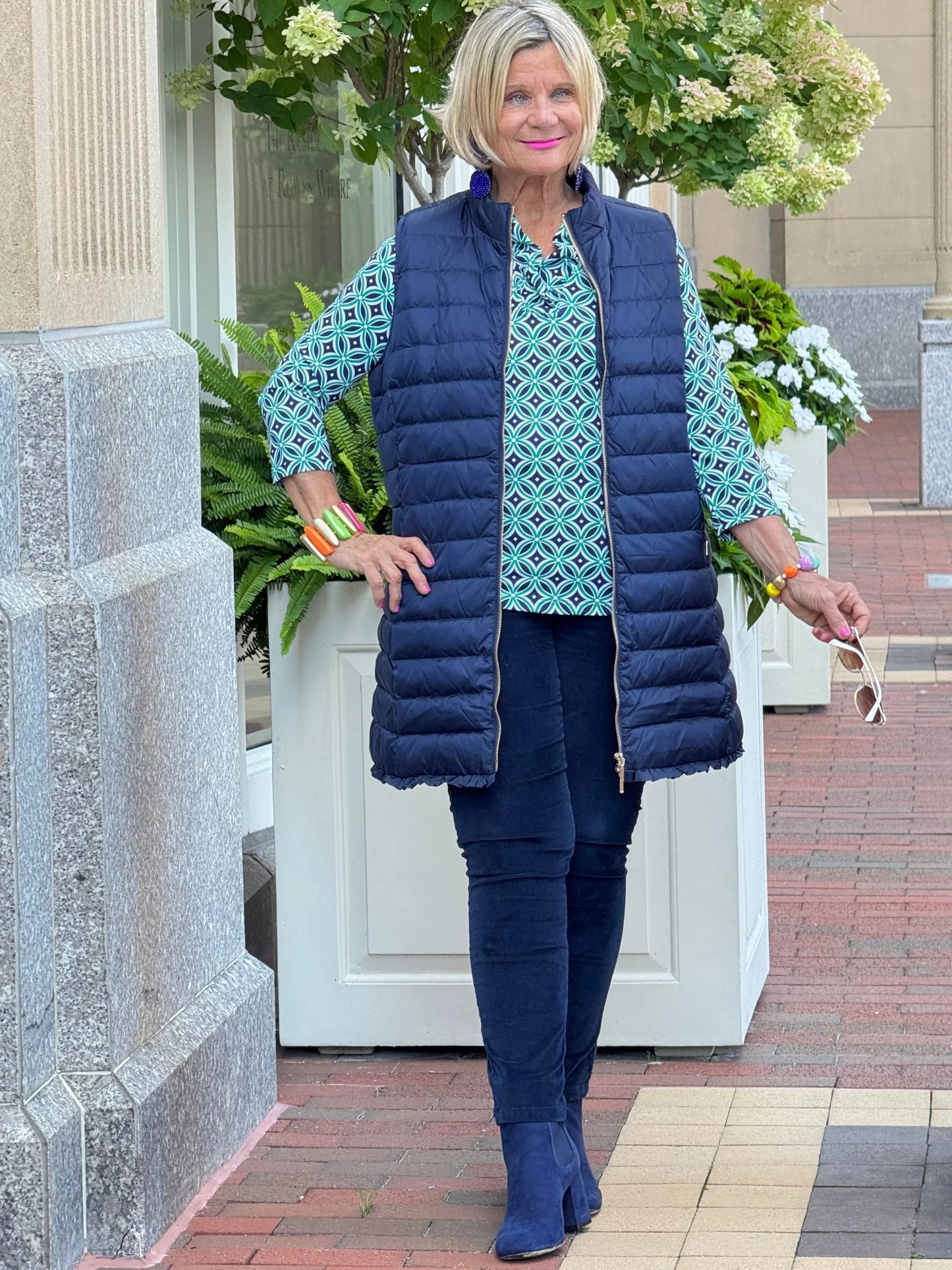 LULU-B NAVY PUFFER VEST