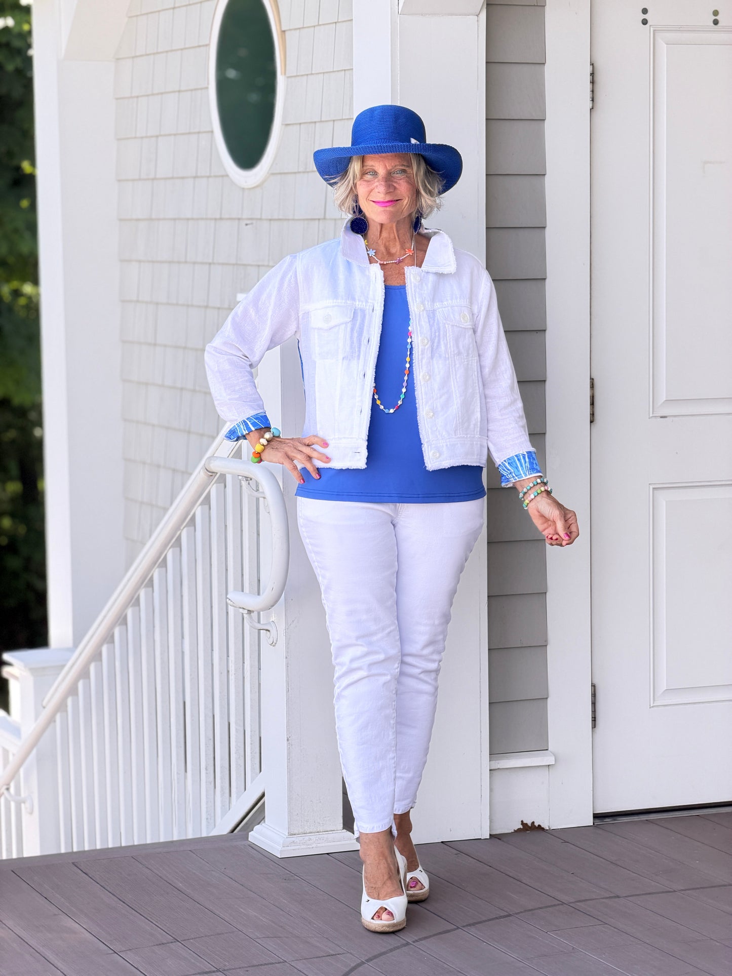 HARBOR BLUES LINEN JACKET