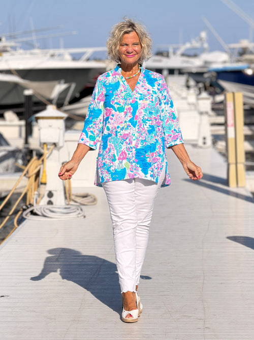 LULU B PALM BEACH SPALSH TUNIC