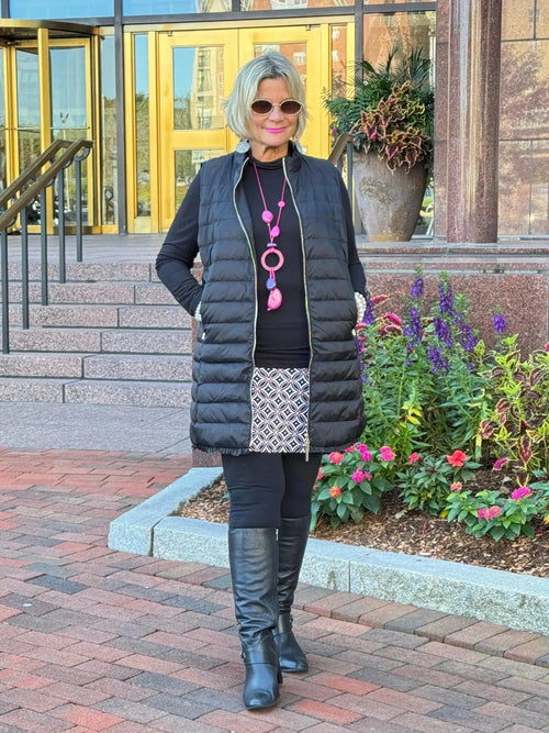 LULU-B BLACK PUFFER VEST