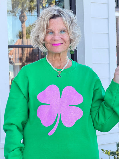 Glitter St. Pattys Day Sweatshirt - Womens St. Patricks Day