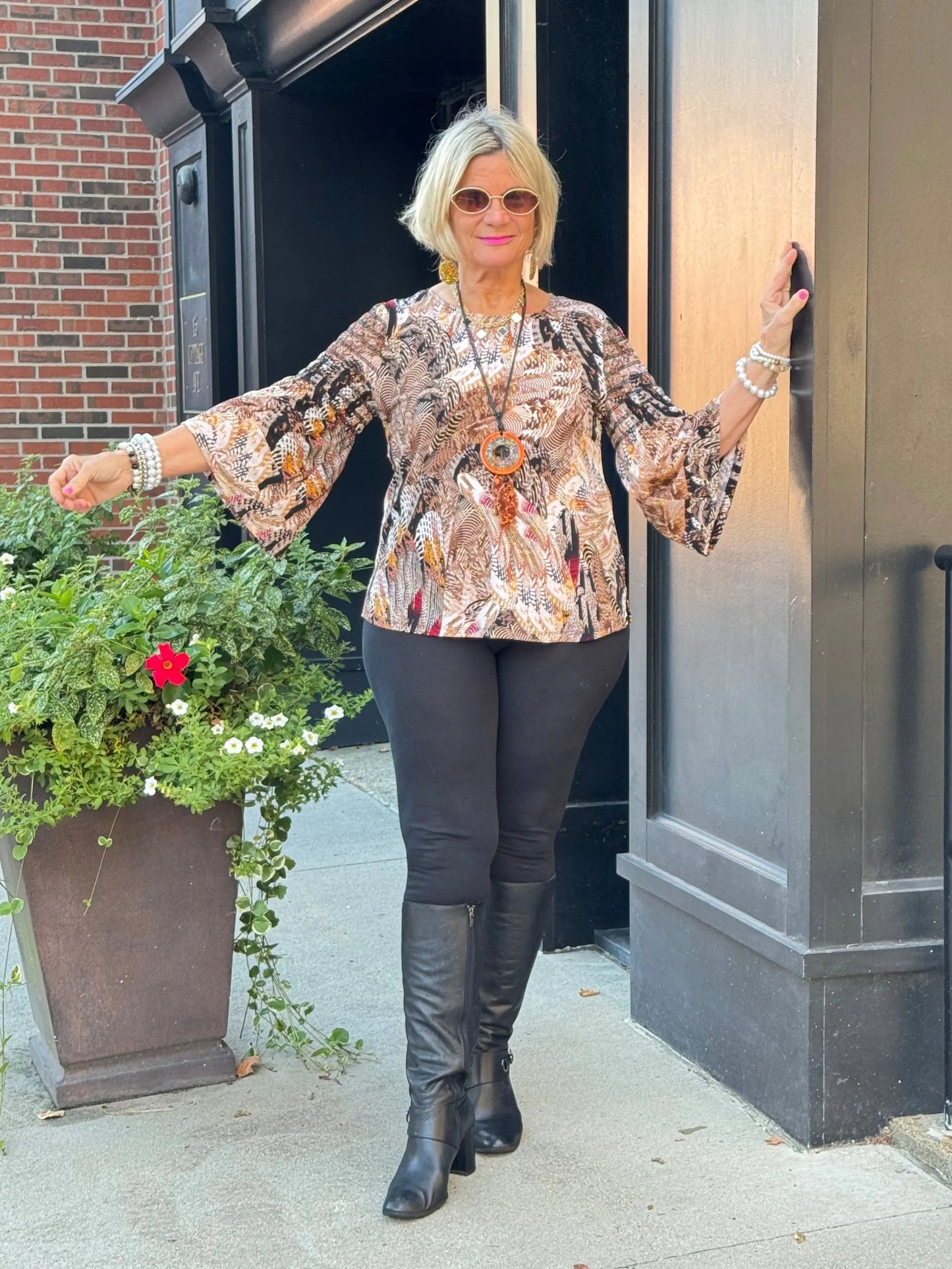 LEOPARD TAN FASHION TOP