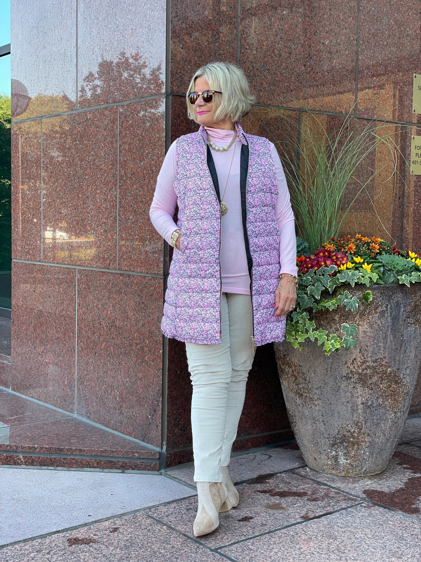 AUBREY PINK PUFFER VEST