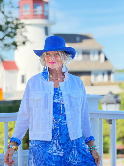 HARBOR LIGHTS BLUE SAILBOAT DRESS
