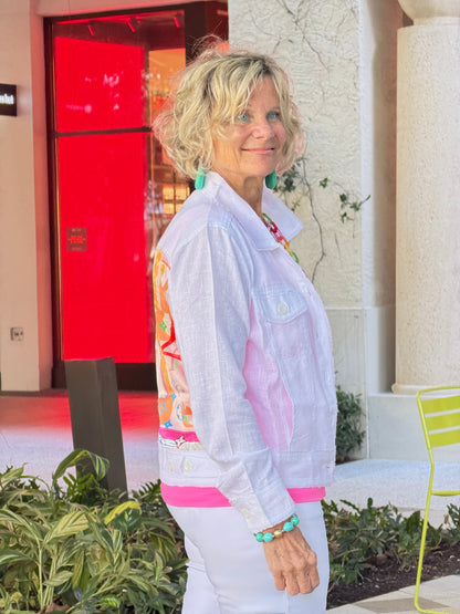 LINEN PALM BEACH DESIGNER  JACKET