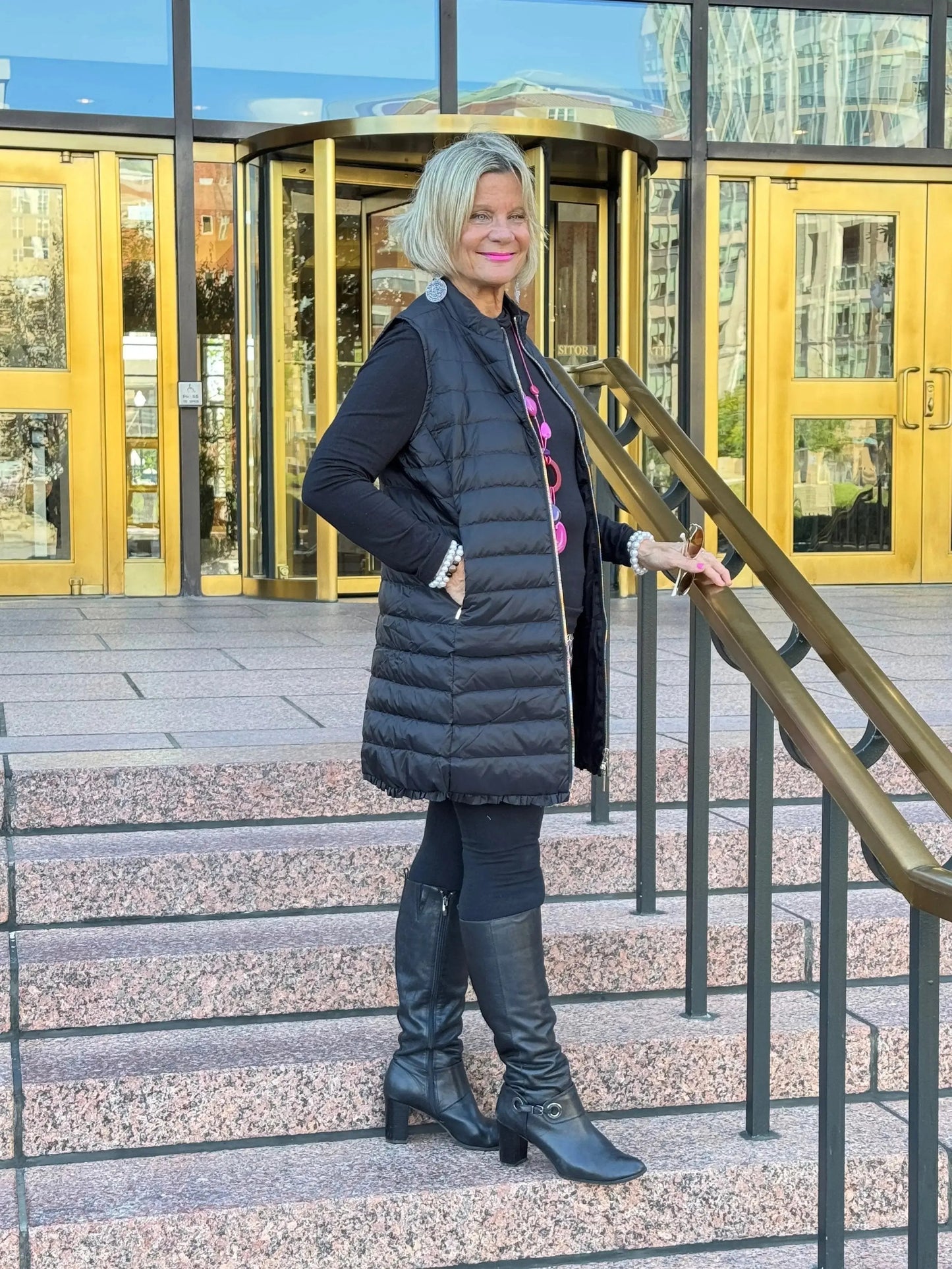 LULU-B BLACK PUFFER VEST