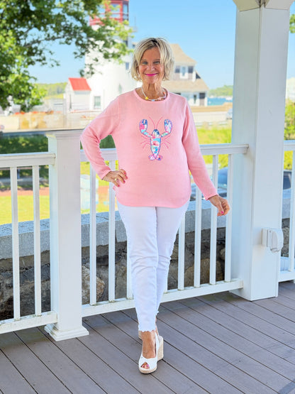 BEACH CLUB PINK LOBSTER SWEATER